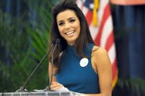 Eva Longoria celebrates Obama's win