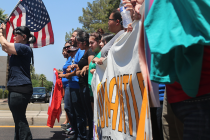 Immigration-Reform Protesters Block Central Avenue after Supreme Court Deadlocks