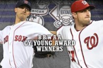 Rick Porcello joins Max Scherzer as AL and NL Cy Young Award Winners