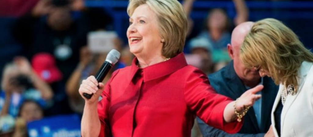 Hillary Clinton at a March campaign rally at Carl Hayden High School in Phoenix. Her campaign announced a new commitment of funds and rallies in the state, giving Democrats hope that Arizona could be in play this Election Day. (Photo by Ben Moffat/Cronkite News)